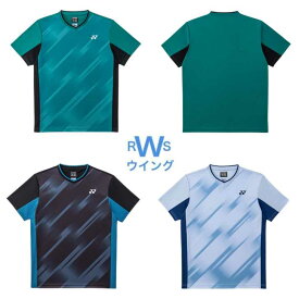 ヨネックス ウェア 10745 YONEX テニス ソフトテニス バドミントン ユニフォーム UNI ゲームシャツ フィットスタイル ピーコックグリーン ブラック パステルブルー SS S M L O XO