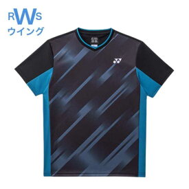 ヨネックス ウェア 10745 YONEX テニス ソフトテニス バドミントン ユニフォーム UNI ゲームシャツ フィットスタイル ピーコックグリーン ブラック パステルブルー SS S M L O XO