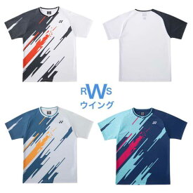 ヨネックス ウェア Yonex 10747 テニス ソフトテニス バドミントン ユニフォーム UNI ゲームシャツ フィットスタイル ホワイト アイスグレー ダークネイビー SS S M L O XO