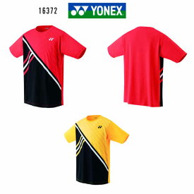 ヨネックス YONEX Tシャツ テニス ソフトテニス バドミントン ウェア 半袖 メンズ ドライTシャツ 16372 ファイヤーレッド イエロー S M L O 半袖 数量限定