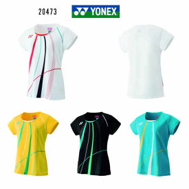 ヨネックス YONEX ウェア 注目 テニス ソフトテニス バドミントン ユニフォーム レディース ゲームシャツ 20473 ホワイト イエロー ブラック マリンブルー