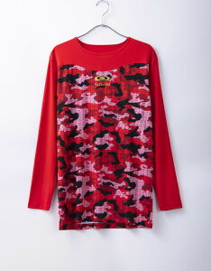 ◆ アクティブーム コンフォートインナー 丸首長袖 アンダーシャツ 吸汗 速乾 軽量 ストレッチ素材 カモ柄 ブラック ネイビー ロイヤルブルー レッド ActiveM 野球 ソフトボール