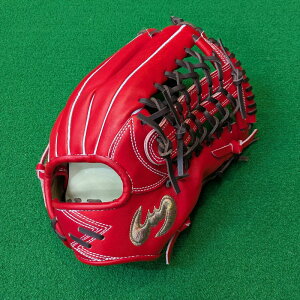 Zeems ジームス 軟式グラブ 外野手モデル 中型サイズ 右投げ用 レッド×ブラウン  軟式野球 中学 一般 SV-531GBN