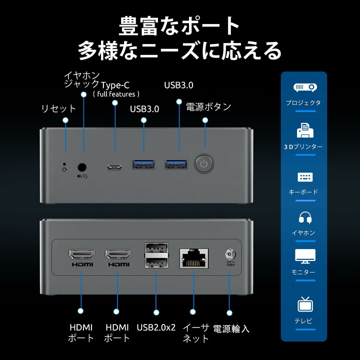楽天市場】ミニPC 16GB DDR4 512GB SSD Intel N100 Linux(Ubuntu）win 