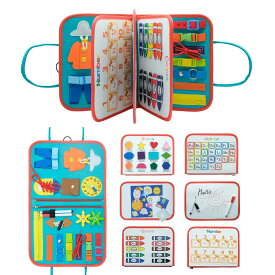 ★即納【新登場！82種学習機能】モンテッソーリ ビジーボード おもちゃ 赤ちゃん 知育おもちゃ ビジーボード 知育バッグ モンテッソーリ教具 学習パズル 幼児 数字 形合わせ 指先訓練 女の子男の子 6ヶ月0歳1歳2歳3歳4歳 子ども誕生日プレゼント 人気ギフト 贈り物