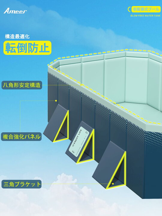 楽天市場】【2024新改良 工場直売】 プール 空気入れ不要 大型 
