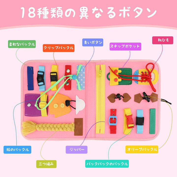 楽天市場】【18~21種学習機能】モンテッソーリ ビジーボード おもちゃ 