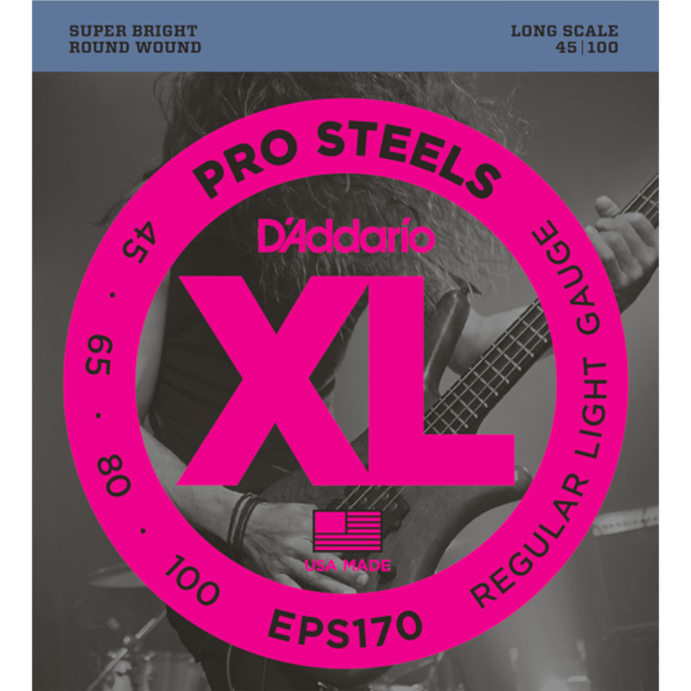 D'Addario XL PROSTEELS EPS170 .045-.100 Long スチール弦 エレクトリックベース弦