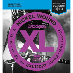 D'Addario XL NICKEL EXL120BT .009-.040 Balanced Tension Super Light ニッケル弦 エレキギター弦