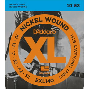 D'Addario XL NICKEL EXL140 .010-.052 Light Top/Heavy Bottom ニッケル弦 エレキギター弦