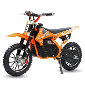 RSBOX 500W搭載電動ポケバイ 速度コントローラー付き モトクロスモデル ダートバイクタイプポケットバイク オレンジ CR-DBE07 低車高モデル