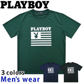 ★メール便送料無料★ PLAYBOY プレイボーイ 半袖 Tシャツ SPPB-22270B メンズ ドライ グッズ 鹿の子