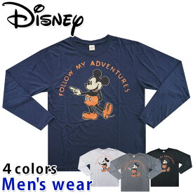 ★メール便送料無料★ ディズニー 長袖 Tシャツ メンズ 12241220 ミッキー マウス Disney グッズ ネズミ
