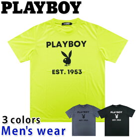 ★メール便送料無料★ PLAYBOY プレイボーイ 半袖 Tシャツ SPPB-42237B メンズ ドライ ウサギ グッズ