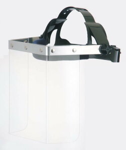 ※製品画像は透明レンズ仕様品になります 2030-M HG(ヘッドギア) カラー仕様 1個 角型 フェイスシールド G1〜G3、GY、K3、K4、黄色 アクリルレンズ ガス溶接 ガス切断 炉前作業 暗所作業等 レ