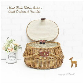 【予約販売 1月20日以降の発送です】品番800-S 　内布付き ハンドル付き かごバスケット【かごのお店ラッセルRakuten】