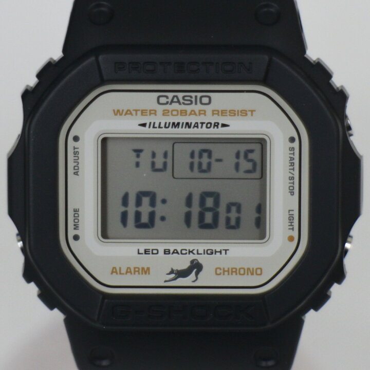 楽天市場】【中古・未使用】【G-SHOCK】カシオ 柴犬 黒柴 DW-5600SHB  