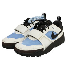 【中古・未使用】【TRAVIS SCOTT ×NIKE】ナイキ ズーム フィールド JAXX HQ3072-400 ホワイト ブラック 26.5cm メンズ スニーカー 箱 USED-SS【リサイクルマート＋質 秩父店】r257-1200501905800809