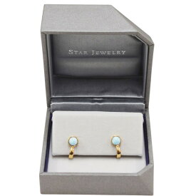 【中古】【STAR JEWELRY】スタージュエリー K10 イヤリング イヤーカフ 2way ブルー ホワイト 1.8g ゴールド アクセサリー 箱 ギャランティカード USED-A【リサイクルマート＋質 秩父店】r259-1200346905800012