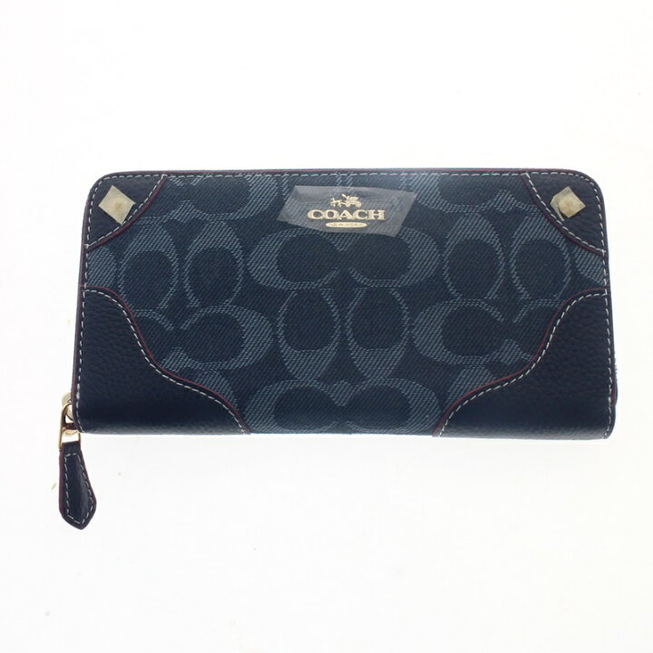楽天市場】【中古】【未使用品】【COACH】コーチ ラウンドファスナー長 