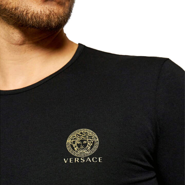楽天市場】5 VERSACE ヴェルサーチ AUU01007 ブラック メデューサ 長袖 