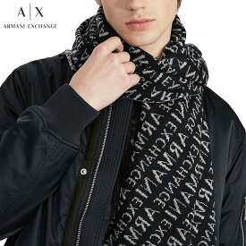 1 ARMANI EXCHANGE アルマーニ エクスチェンジ 954650 CC310 00048 ブラック マフラー ストール