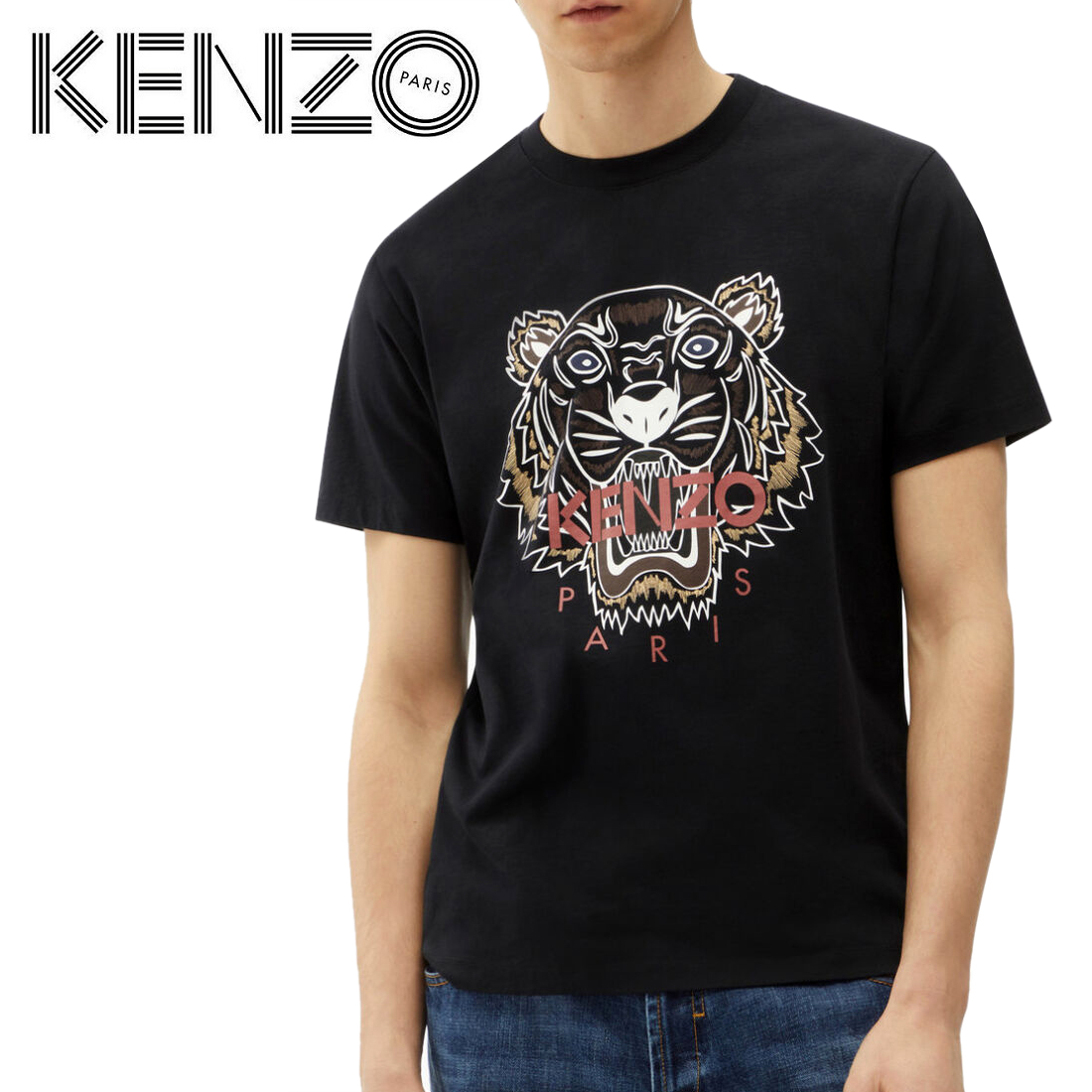 最終値下げ ブラック KENZO 2 ロゴ XL size ロンT 長袖Tシャツ 