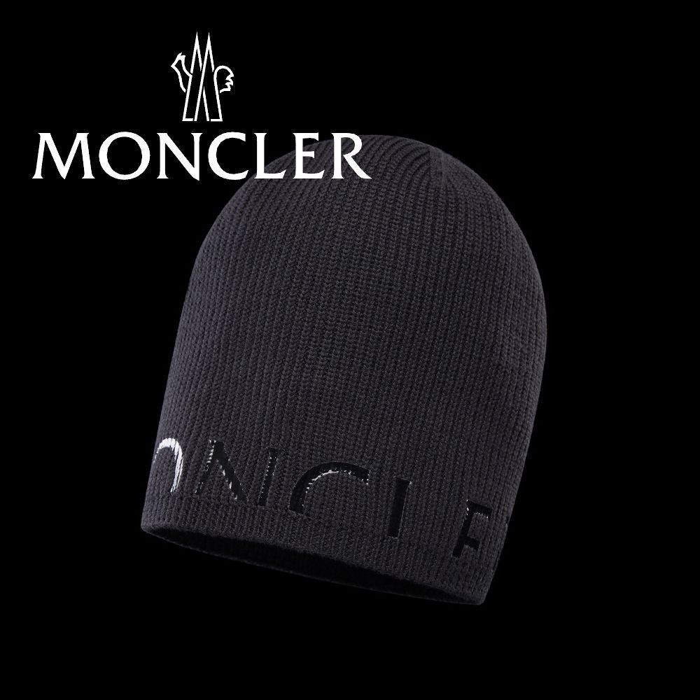 送料無料 ついに再販開始 48 MONCLER モンクレール 男女兼用 ニット帽 9Z72310 ニットキャップ 正規品送料無料 ブラック A9367