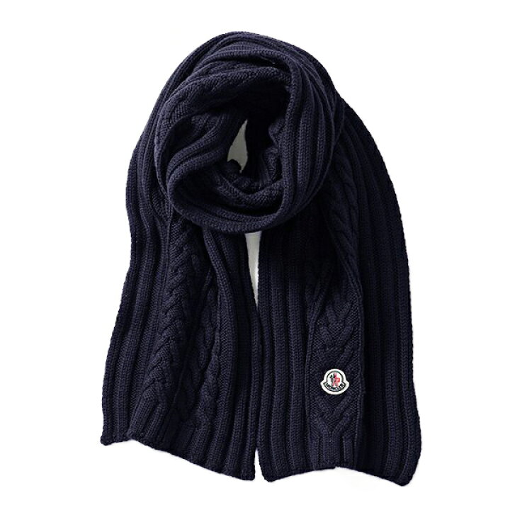 楽天市場】120 MONCLER モンクレール 9974400 A9146 ネイビー マフラー  