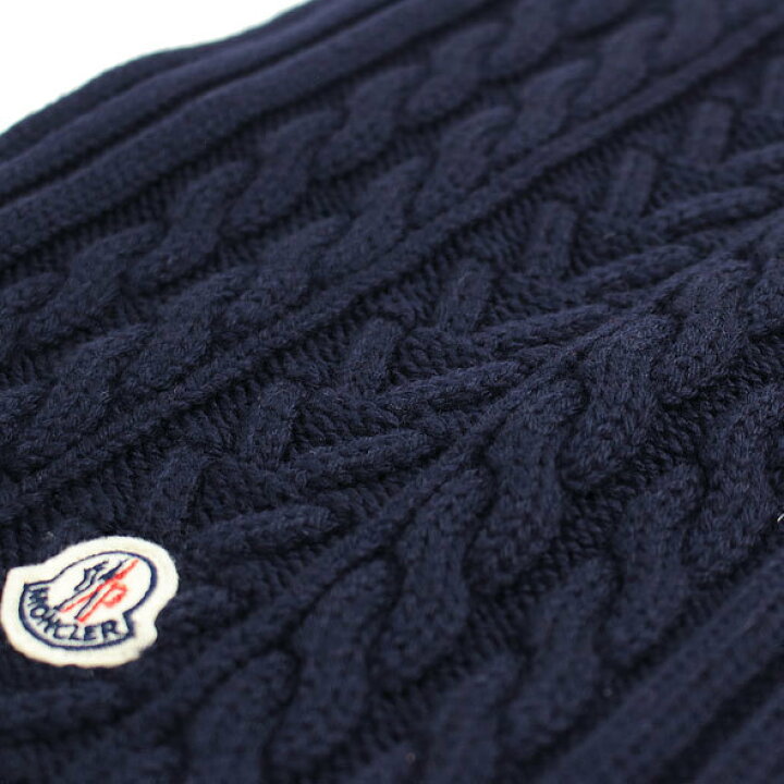 楽天市場】120 MONCLER モンクレール 9974400 A9146 ネイビー マフラー  