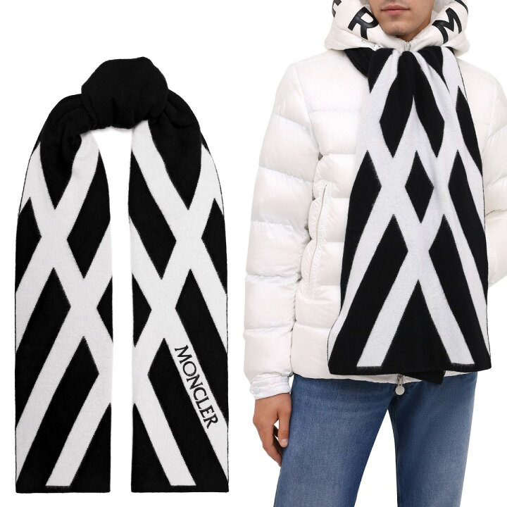 楽天市場】139 MONCLER モンクレール 3C00005 M1299 ブラック×ホワイト  