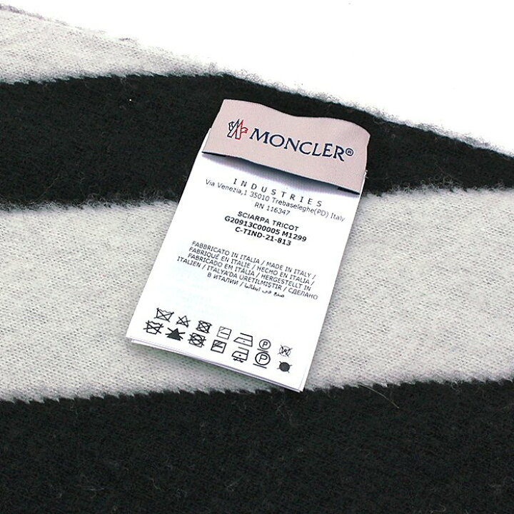楽天市場】139 MONCLER モンクレール 3C00005 M1299 ブラック×ホワイト  