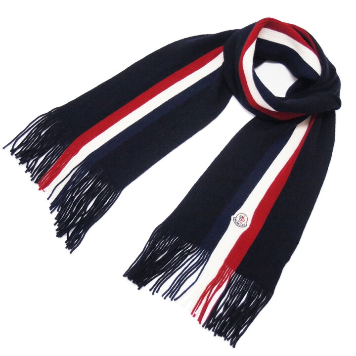 楽天市場】69 MONCLER モンクレール 0002600 02292 ネイビー マフラー  