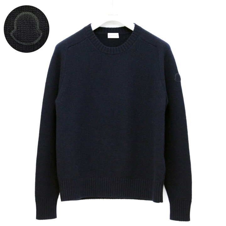 楽天市場】43 MONCLER モンクレール 9C00026 M1223 ネイビー ニット 