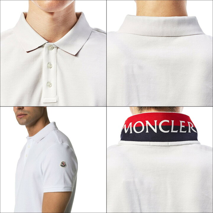 楽天市場】62 MONCLER モンクレール 8A70510 84556 ホワイト 襟裏 ロゴ  