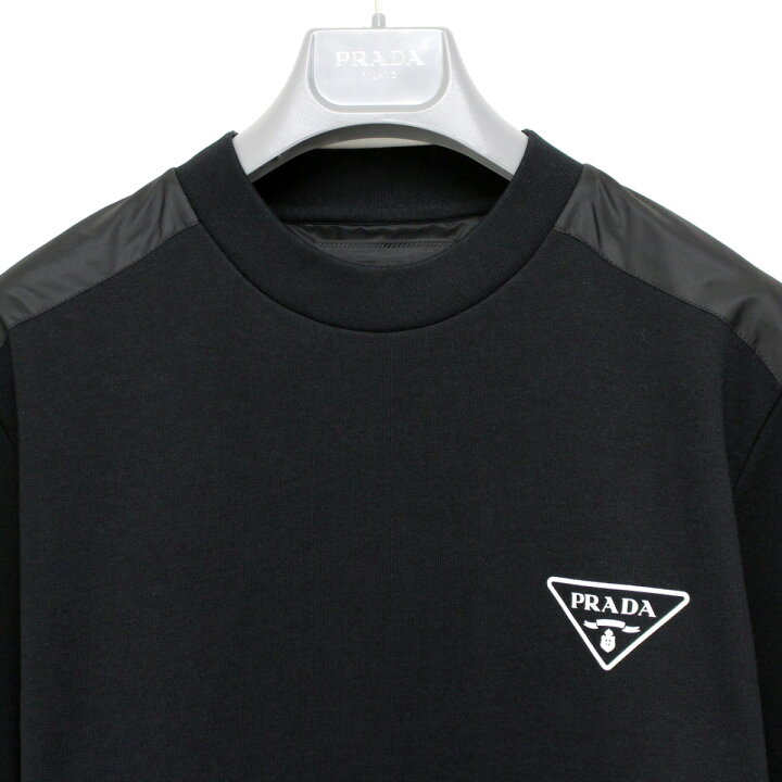 楽天市場】2 PRADA プラダ UJL21A 10UF ブラック ロゴ スウェット 
