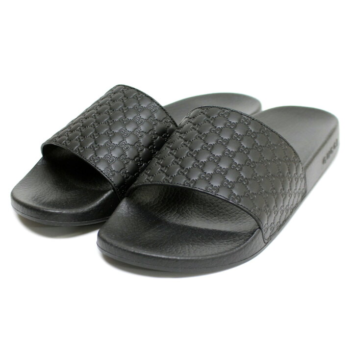 楽天市場】10 GUCCI グッチ 567115 BMJ00 ブラック サンダル size 8 
