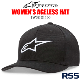 alpinestars（アルパインスターズ） WOMEN'S AGELESS HAT 3Dロゴ キャップ 帽子 レディース 女性用 1020 ブラックホワイト フリーサイズ 1W38-81100 日焼け防止 おしゃれ