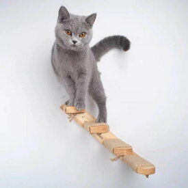 猫 ステップ 木製 4段 キャットウォーク キャットステップ 階段 壁 取付 猫用階段 DIY 壁付け 猫家具 室内用 猫棚 遊び場 キャット階段