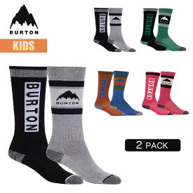 バートン 靴下 キッズ 26-27 Burton ウィークエンド ミッドウェイト ソックス 2パック 27WIN-151711 Kids Weekend Midweight Sock 2-Pack スノーボードソックス 2足組 ウインターソックス 厚手 くつ下 子供 こども スノボ 2026-2027 正規品