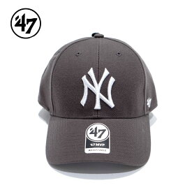 47 フォーティーセブン キャップ 帽子 ユニセックス ヤンキース Yankees 47BRAND MVP Charcoal ’47 調節可能 グレー チームロゴ ニューヨーク 野球帽 刺繍 マジックテープ MVP17WBV-CCA ストリート メジャーリーグ アメリカ 正規品