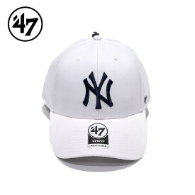 47 フォーティーセブン キャップ 帽子 ユニセックス ヤンキース Yankees 47BRAND ’47 MVP 調節可能 ホワイト ブラック チームロゴ NY 野球帽 マジックテープ エムブイピー MVP17WBV メジャーリーグ アメリカ 正規品