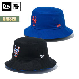 ニューエラ ハット 帽子 NEW ERA バケット01 リバーシブル MLB Reversible Hat ニューヨーク・メッツ バケットハット ユニセックス カジュアル ストリート バケハ メジャーリーグ 野球 ブラック/ロイヤル 14109582 2024 春夏 SS 正規品