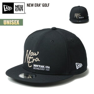 �j���[�G�� �S���t �L���b�v �X�q NEW ERA GOLF 9FIFTY �i�C�����^�b�T�[ NEW YORK,USA EST. 1920 Nylon Tussah �j���[���[�N ���j�Z�b�N�X ���� �R�� �X�i�b�v�o�b�N �T�C�Y���� �u���b�N 950 CAP 14747209 2026 �t