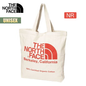 ノースフェイス トートバッグ オーガニックコットントート THE NORTH FACE ハンドバッグ 手提げ ユニセックス かばん BAG アウトドア キャンプ 通学 中型 ナチュラル シンプル GOTS認証 NM82385 2025 春夏 SS 正規品