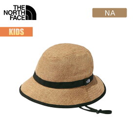 ノースフェイス 麦わらハット 帽子 キッズ THE NORTH FACE ハイクハット Kids Hike Hat 麦わら帽子 アウトドア 速乾 あご紐 取り外し可 通気性 軽量 サイズ調整 シンプル 子供 女の子 男の子 NNJ02308 2024 春夏 SS 正規品