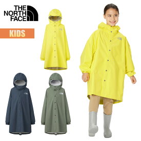 【お買い物マラソンP10倍】ノースフェイス キッズ レインウェア THE NORTH FACE Kids Tree Frog Coat ツリーフロッグコート レインコート 雨具 防水 透湿 撥水 収納 リフレクトロゴ 記名ラベル 収納 スナップボタン アウトドア 子供 NPJ12321 2024 SS 春夏 正規品