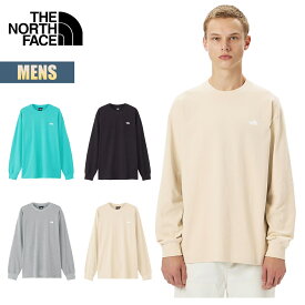 【楽天スーパーセール対象商品】ノースフェイス ロンT ロングスリーブヌプシコットンティー THE NORTH FACE L/S Nuptse Cotton Tee メンズ 長袖 Tシャツ 刺繍ロゴ ワンポイント UVカット 紫外線対策 シンプル NT32443 2024 春夏 SS 正規品