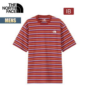 【お買い物マラソンP10倍】ノースフェイス Tシャツ メンズ ショートスリーブマルチボーダーティー THE NORTH FACE S/S MULTI BORDER TEE 半袖 ボーダー柄 紫外線カット UVケア ワンポイント ブランドロゴ コットン カジュアル レトロ NT32455 2024 春夏 SS 正規品