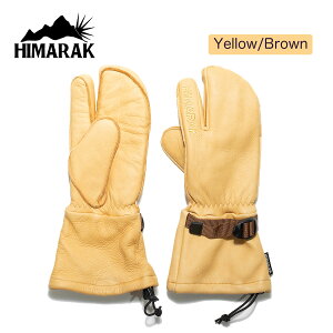 ヒマラク グローブ HIMARAK SCAPA GLOVE スキャパ バックカントリー 保温 パウダー レザー 革 ミトン ユニセックス スノーボードグローブ スノーグローブ スノーボード スノボ 国産 イエロー ネイ